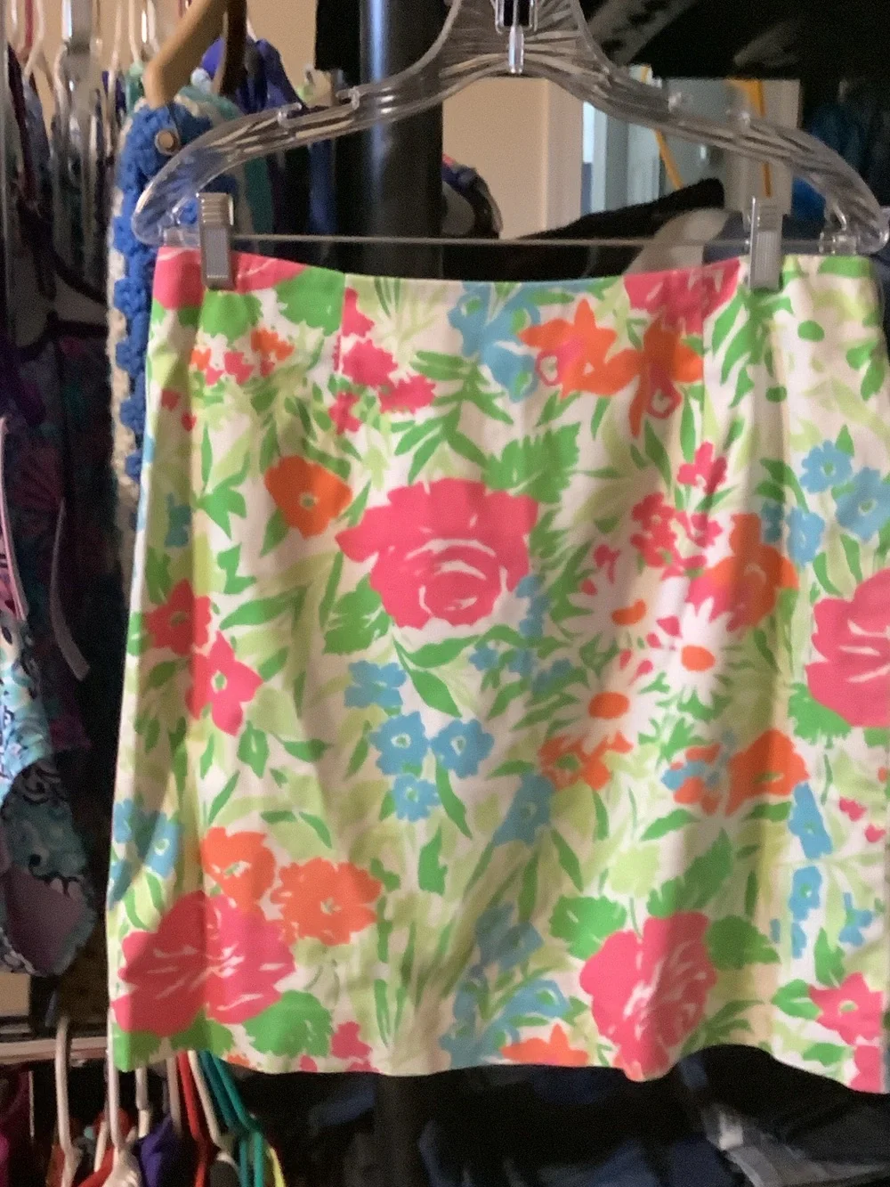 Lauren Ralph Lauren Floral Midi Skirt in White, Pink, Green, Blue, Orange